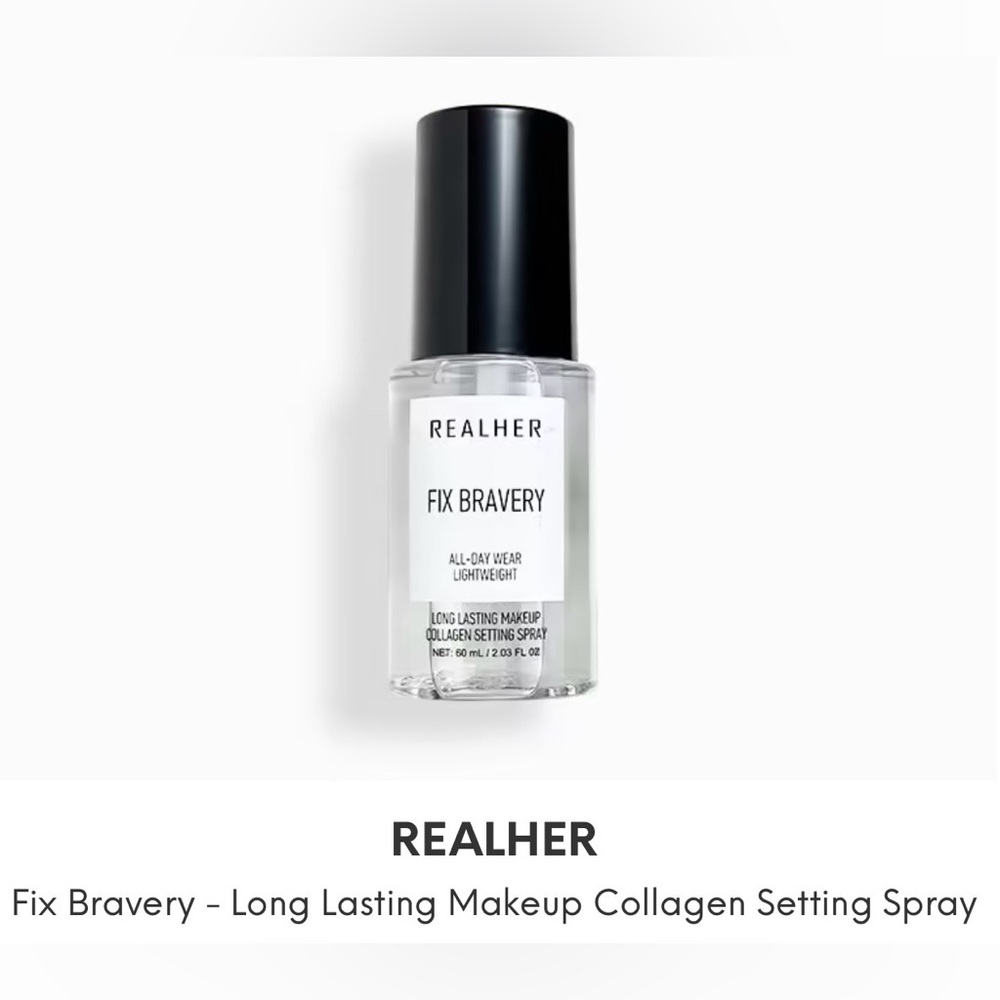 REALHER Fix Bravery - Long Lasting Makeup Collagen Setting Spray, 60 mL